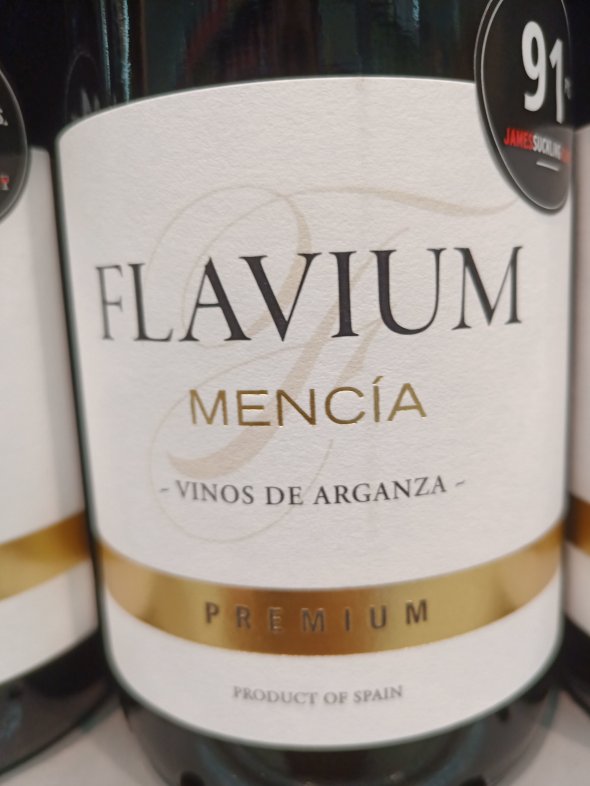 Bierzo Mencia Flavium Premium 91 James Suckling 90 Robert Parker