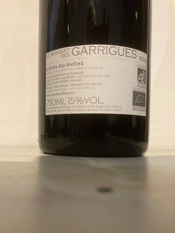 C&ocirc;tes du Rh&ocirc;ne Rouge "Bouquet des Garrigues" Clos du Caillou, Sylvie Vacheron