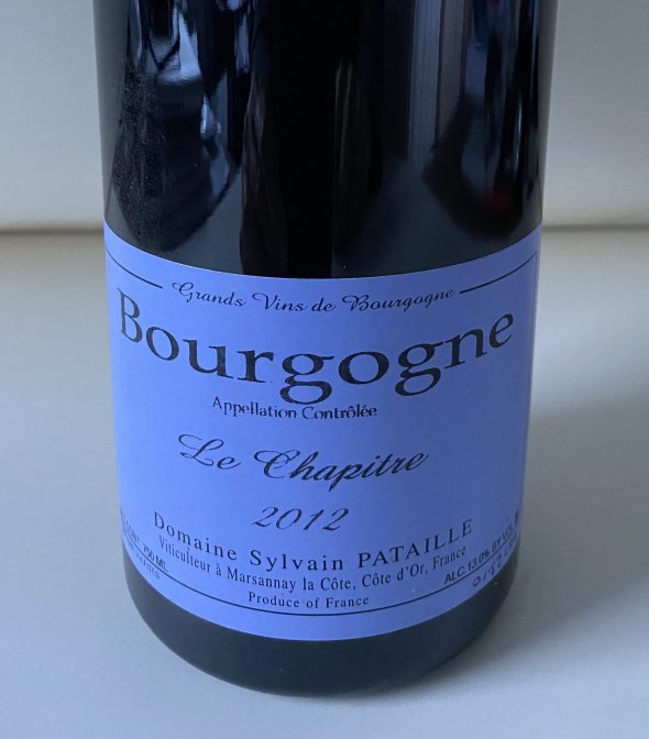 Domaine Sylvain Pataille, Bourgogne, Le Chapitre,