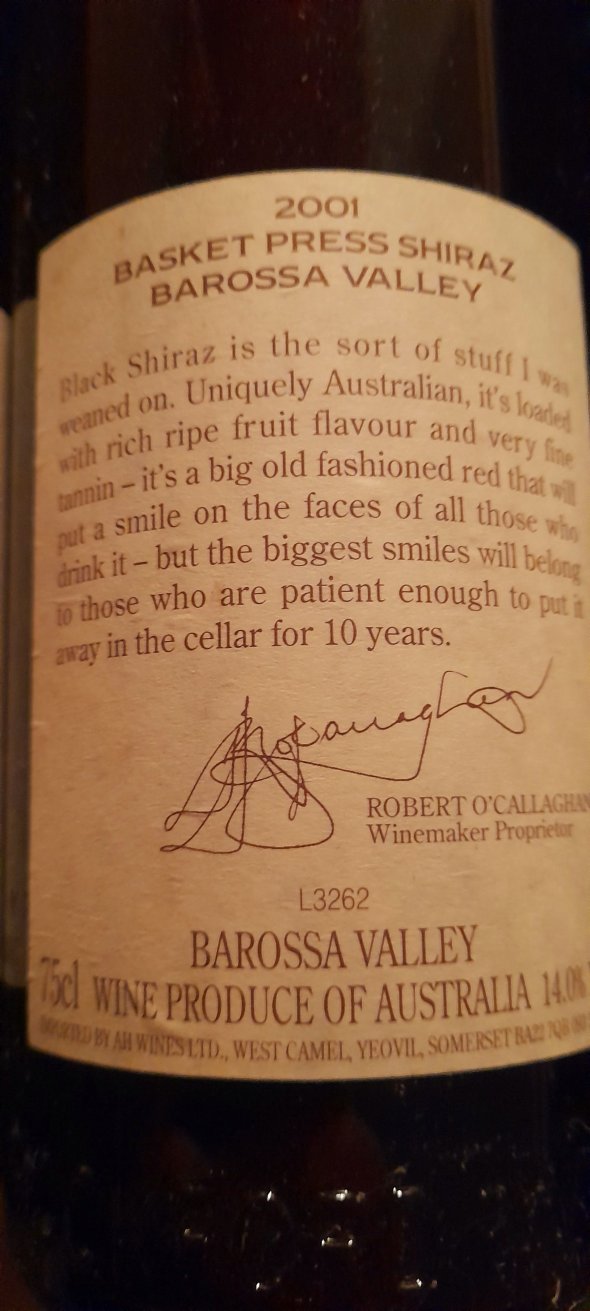 Rockford, Basket Press Shiraz, Barossa Valley