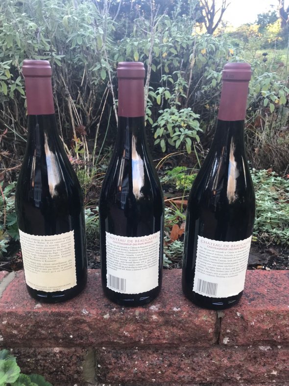 Chateau de Beaucastel Rouge, Chateauneuf-du-Pape trio 1997, 1998