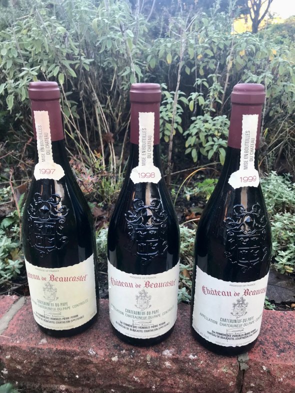 Chateau de Beaucastel Rouge, Chateauneuf-du-Pape trio 1997, 1998
