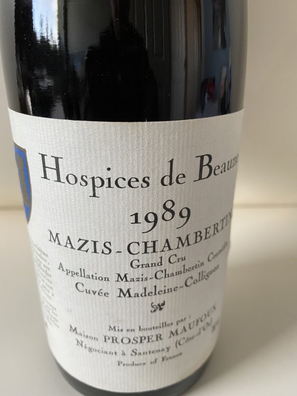 Prosper Maufoux, Mazis-Chambertin Grand Cru, Cuvee Madeleine Collignon