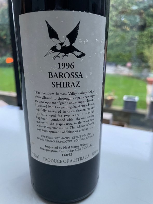 Magpie Estate, Malcolm Shiraz, Barossa Valley