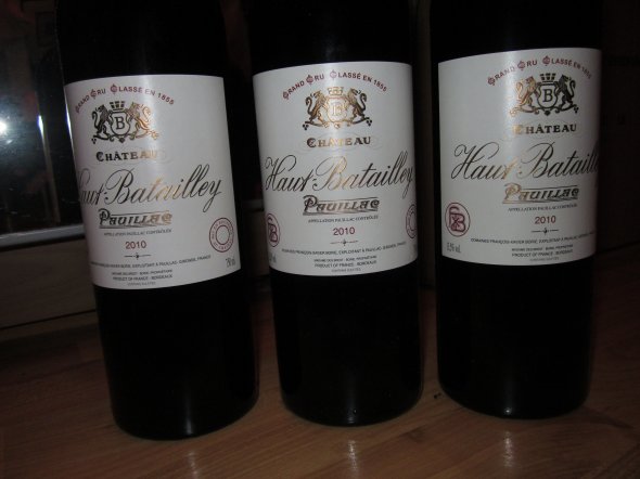 THREE Bottles Chateau Haut-Batailley 5eme Cru Classe, Pauillac 2010