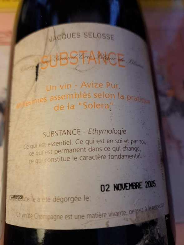 JACQUES SELOSSE SUBSTANCE 