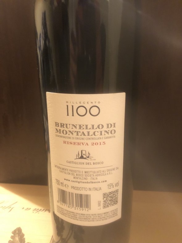 Castiglion del Bosco, Brunello di Montalcino, Millecento Riserva