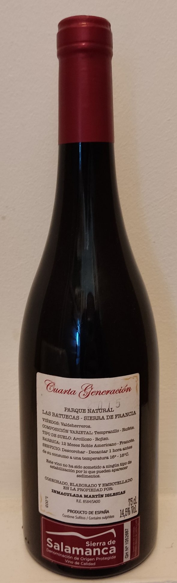 Tempranillo, single vineyard "Finca Valdeherreros"