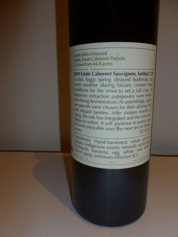 Ridge, Estate Cabernet Sauvignon, Santa Cruz Mountains
