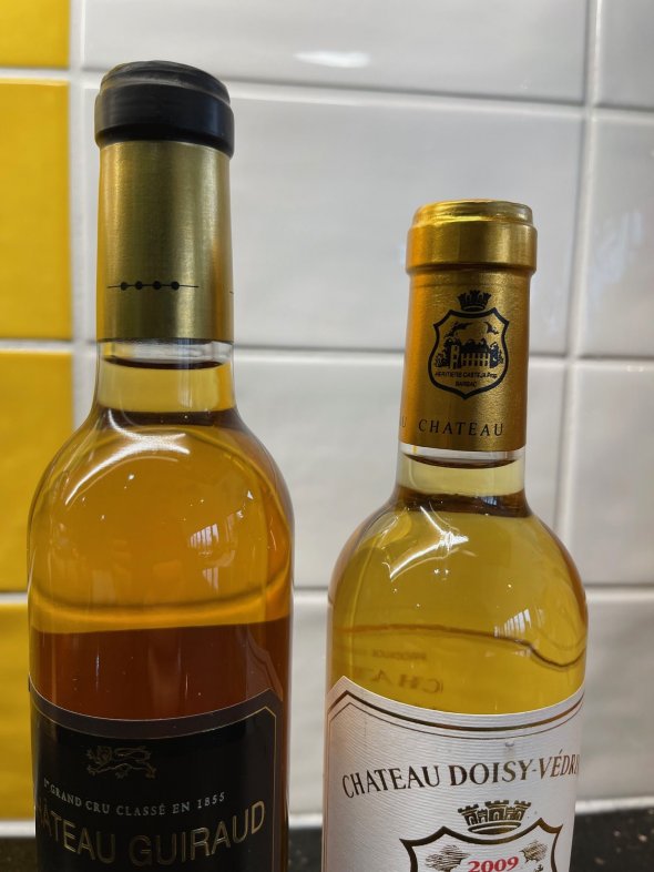 Pair of  Sauternes - 2009 Chateau Doisy-Vedrines and 2009 Chateau Guiraud  - both 375ml