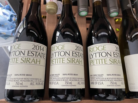Ridge, Lytton Estate Petite Sirah, Dry Creek Valley
