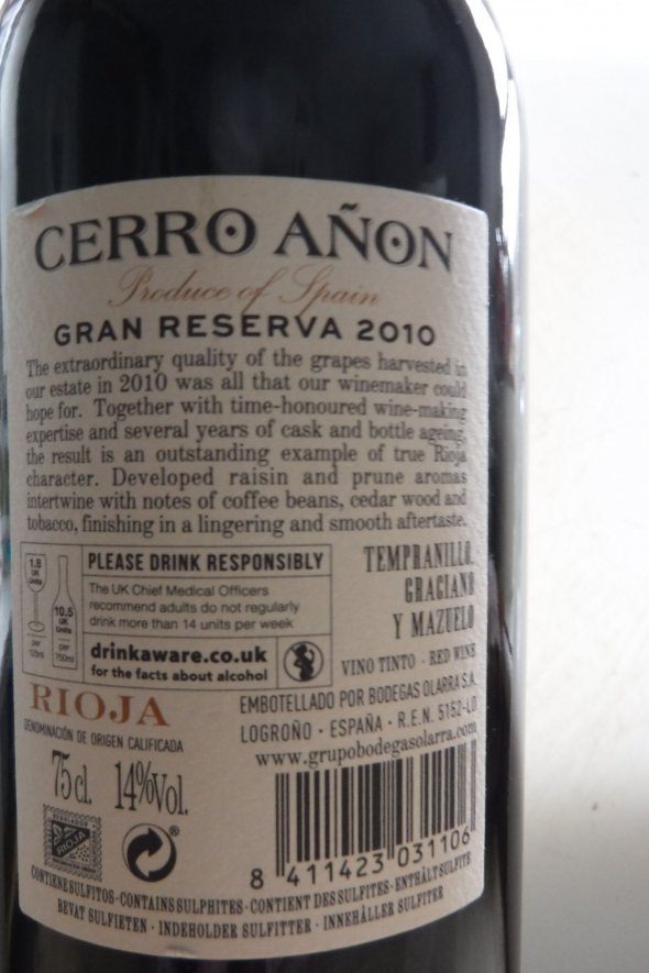 Olarra, Cerro Anon Gran Reserva, Rioja