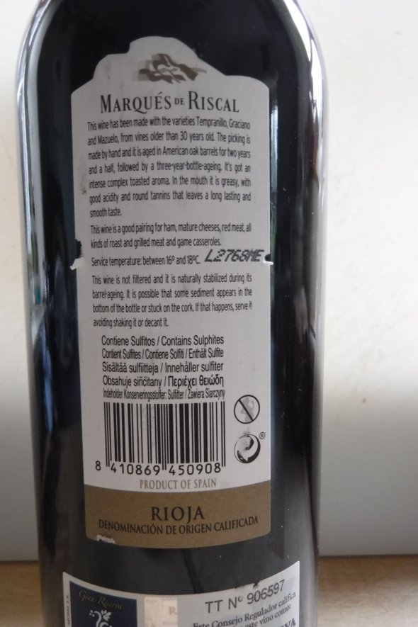 Marques de Riscal, Gran Reserva, Rioja