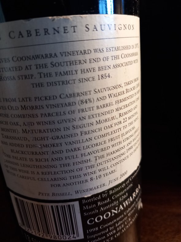 Balnaves, Cabernet Sauvignon, Coonawarra