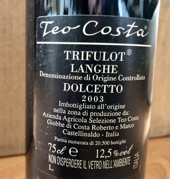 Teo Costa 'Trifulot' Dolcetto Langhe