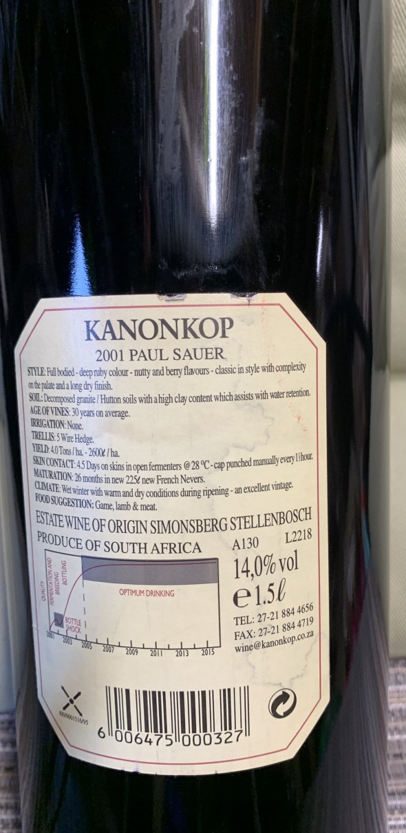 Kanonkop, Paul Sauer, Stellenbosch
