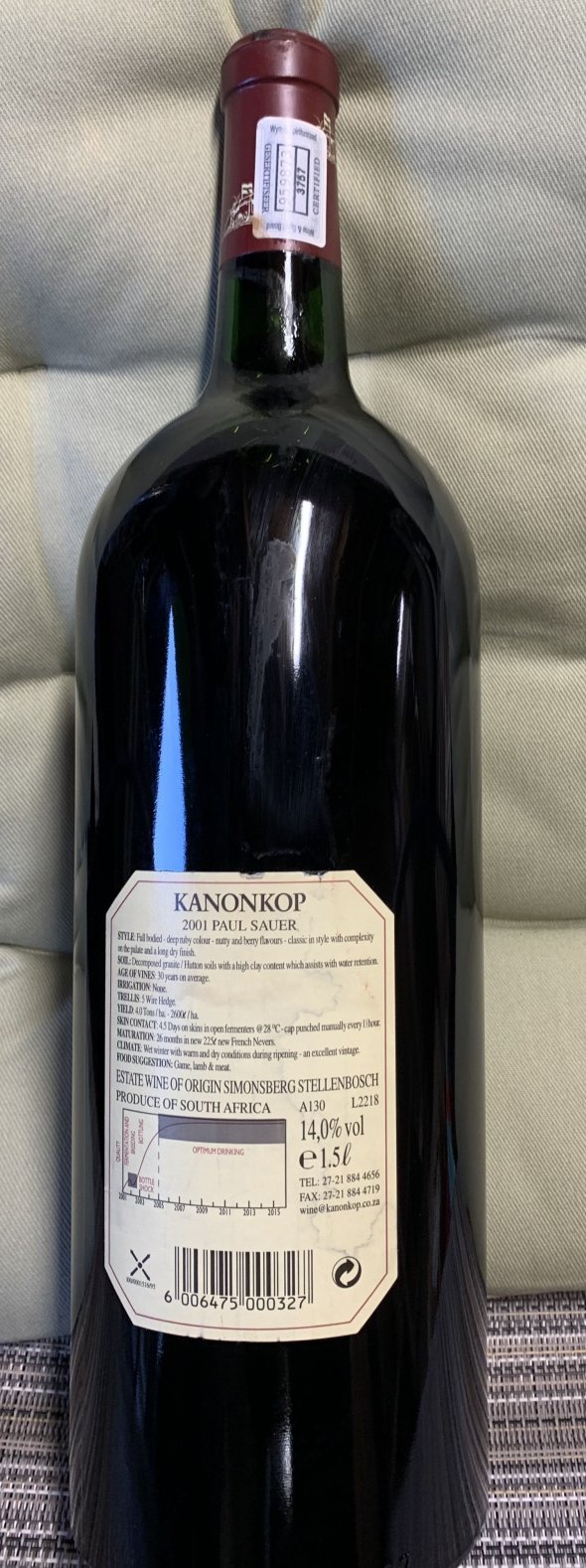 Kanonkop, Paul Sauer, Stellenbosch