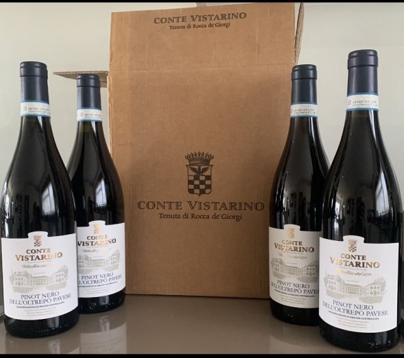 Pinot Nero, Conte Vistarino , Northern Italy , Dell `Oltrepo Pavese, Vintage 2019, 12 Bottles 