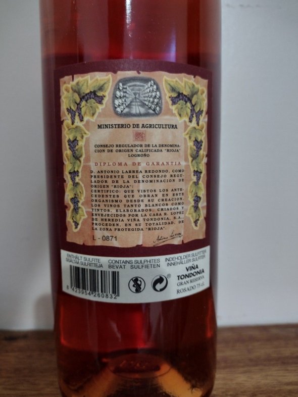 R. Lopez de Heredia, Tondonia Rosado Gran Reserva, Rioja