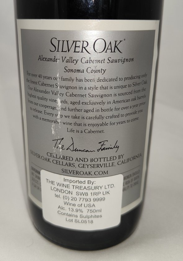 Silver Oak, Cabernet Sauvignon, Alexander Valley