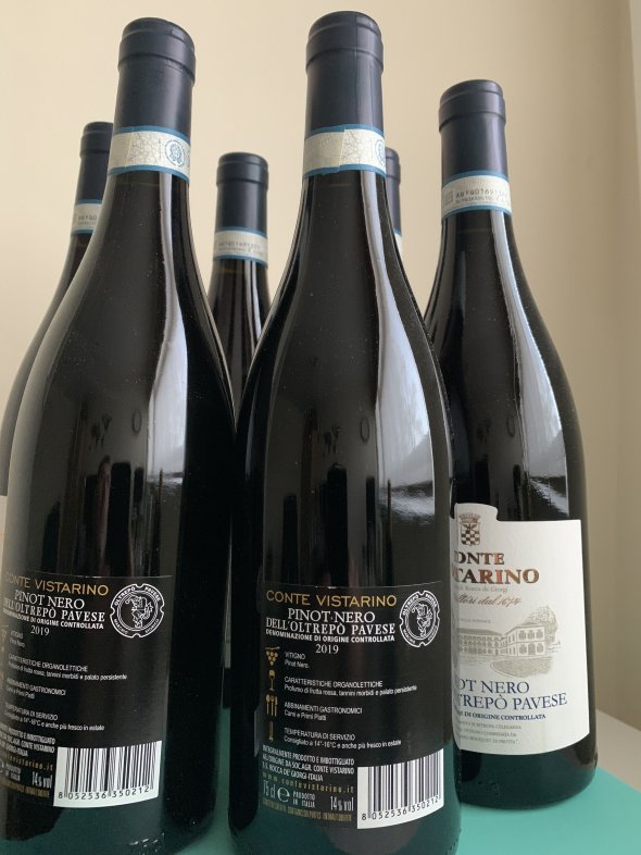Conte Vistarino Pinot Nero DELL`OLTREPO PAVESE, vintage 2019,  Red , 6x75cl  ( bottle) Parcel 