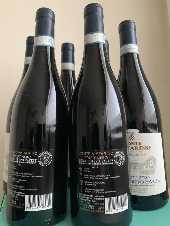 Pinot Nero, Conte Vistarino, vintage 2019 , Lombardia DELL`OLTREPO PAVESE, parcel 11x75cl ( 11 bottles) 