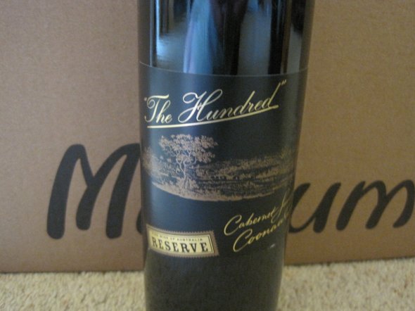 The Hundred, Reserve Coonawarra Cabernet Sauvignon