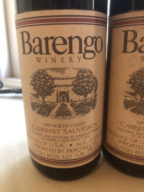 Barengo winery, north coast cabernet sauvignon