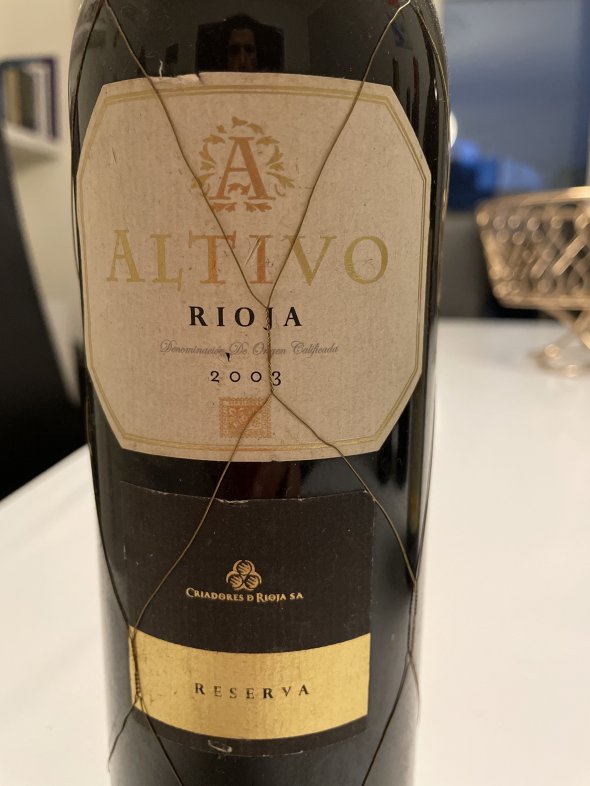Altivo Rioja Reserva 2003