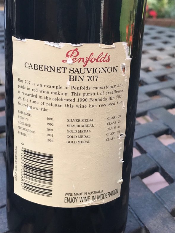 Penfolds, Bin 707 Cabernet Sauvignon, South Australia