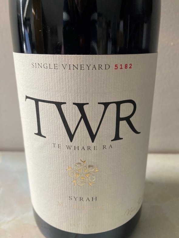 Te Whare Ra Single Vineyard 5182 Syrah, Marlborough 