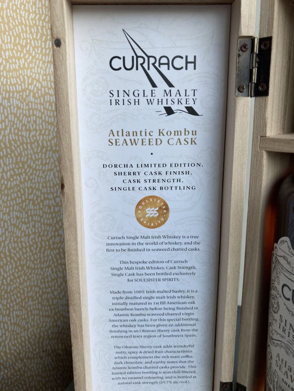 Currach Atlantic Kombu Seaweed Cask Single Malt Irish Whisky 