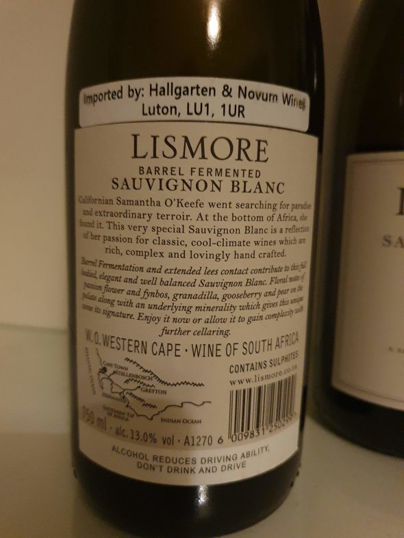 Lismore Barrel Fermented Sauvignon Blanc