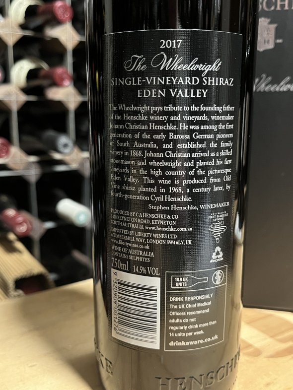 Henschke, The Wheelwright Shiraz, Eden Valley