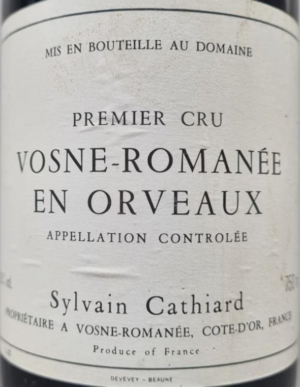 Domaine Sylvain Cathiard, Vosne-Romanee en orveaux