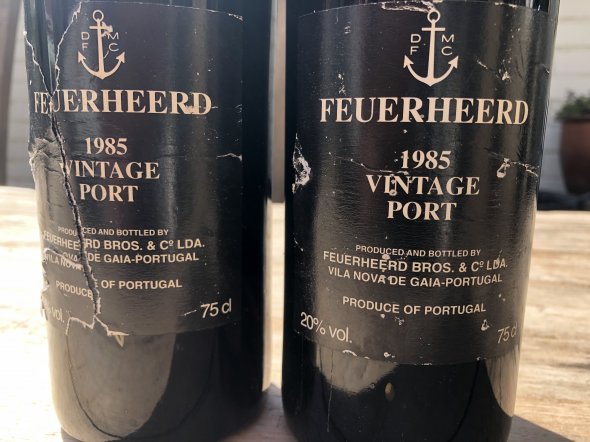 2 X Bottles Feurheerd 1985 Vintage Port