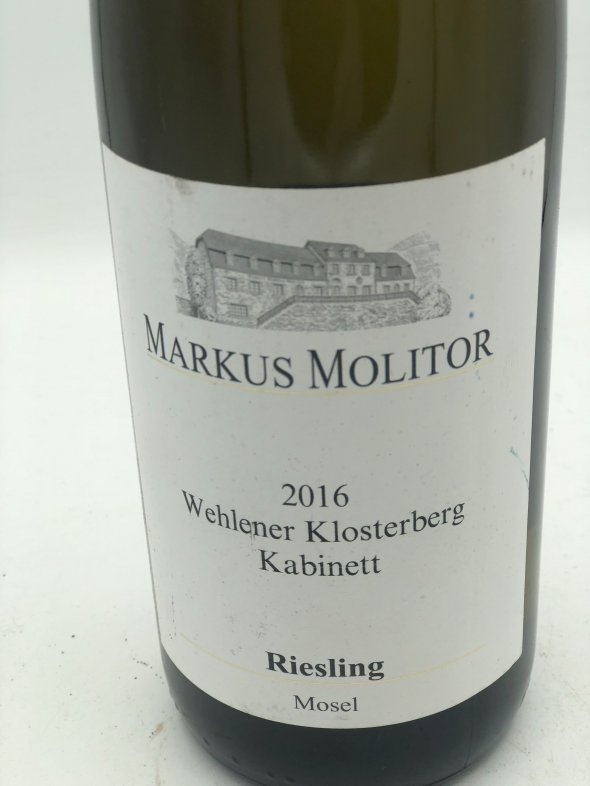2016 Markus Molitor Wehlener Klosterberg Kabinett Reisling 