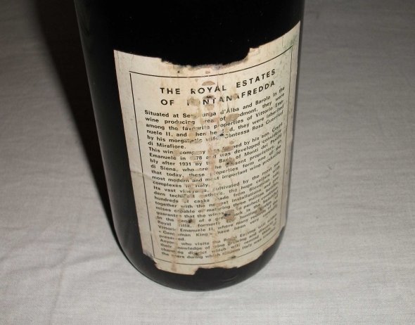 Fontanafredda,  Barbera D'Alba.  1971.  Italy.