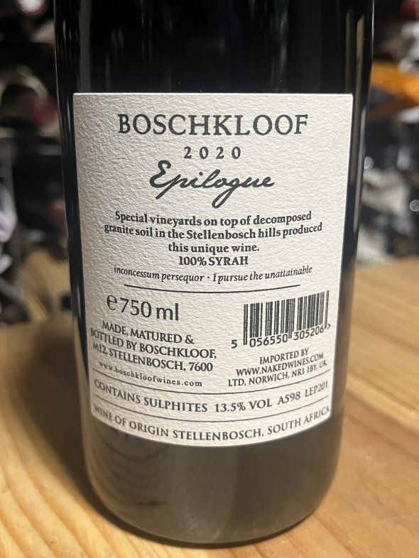 Boschkloof, Epilogue, Stellenbosch