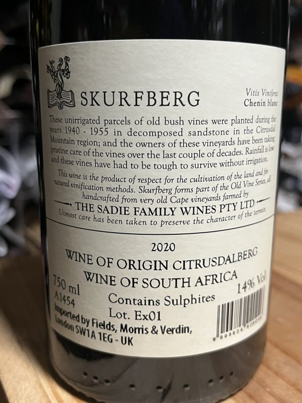 Sadie Family, Skurfberg, Olifants River