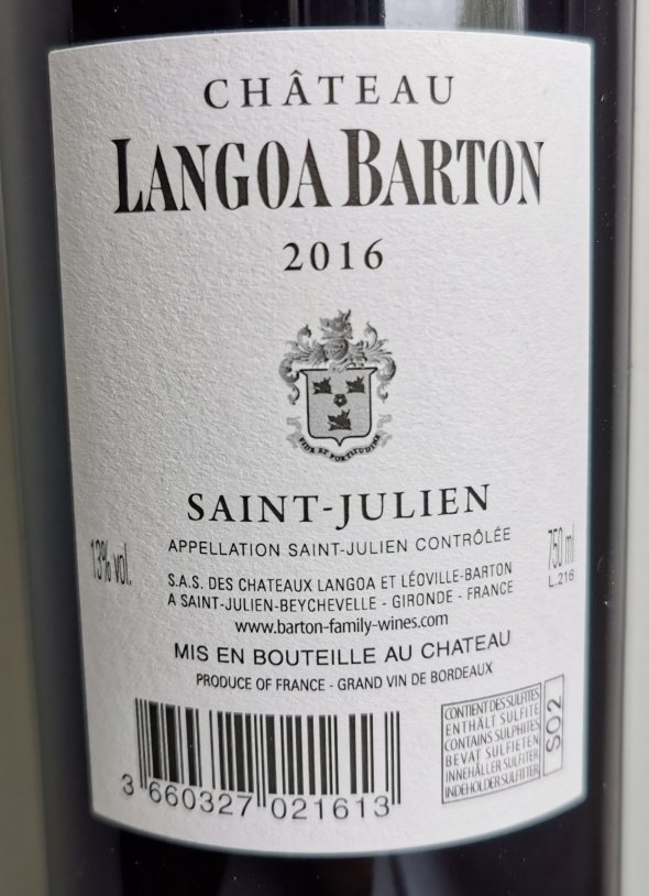 Chateau Langoa Barton 3eme Cru Classe, Saint-Julien