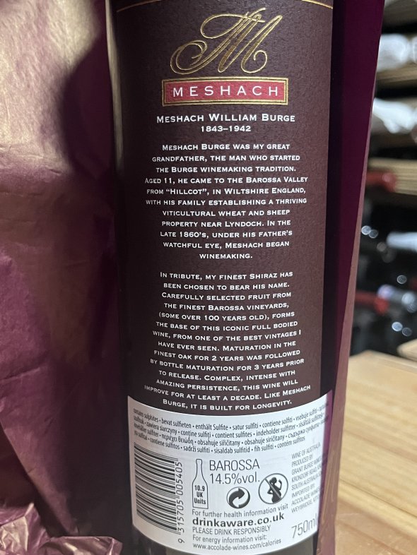 Grant Burge, Meshach Shiraz, Barossa