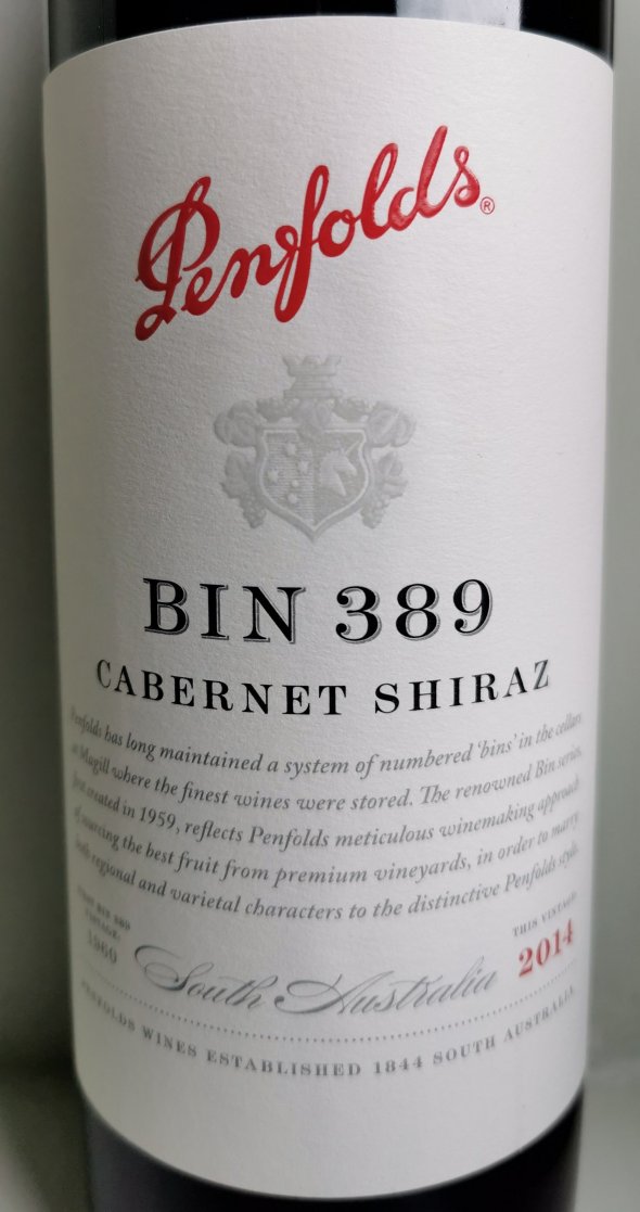 Penfolds, Bin 389 Cabernet Shiraz, South Australia