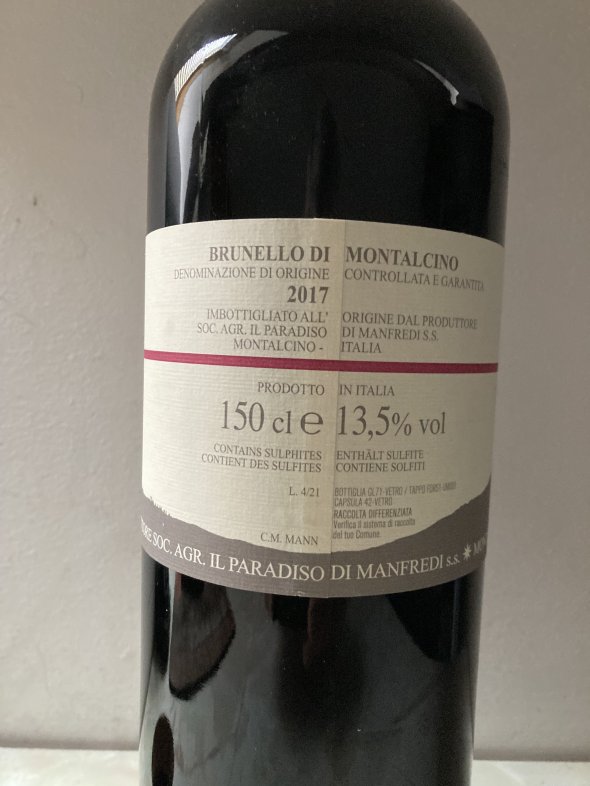 Brunello di Montalcino, Il Paradiso di Manfredi, Tuscany 2017 MAGNUM