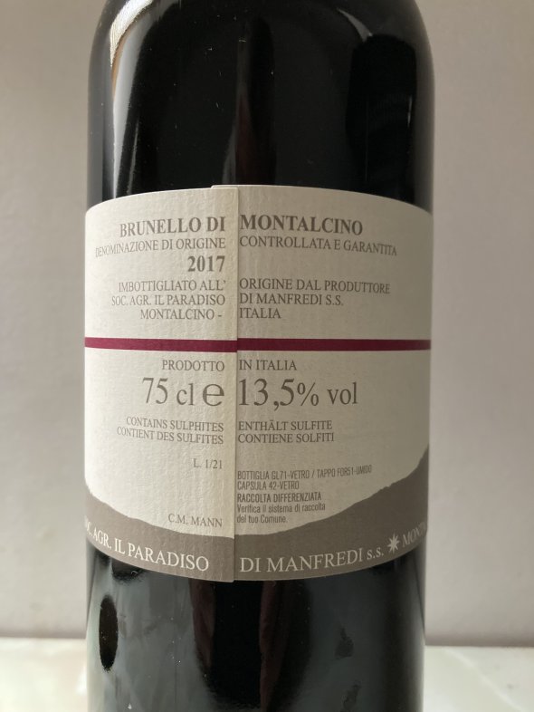 Brunello di Montalcino, Il Paradiso di Manfredi, Tuscany