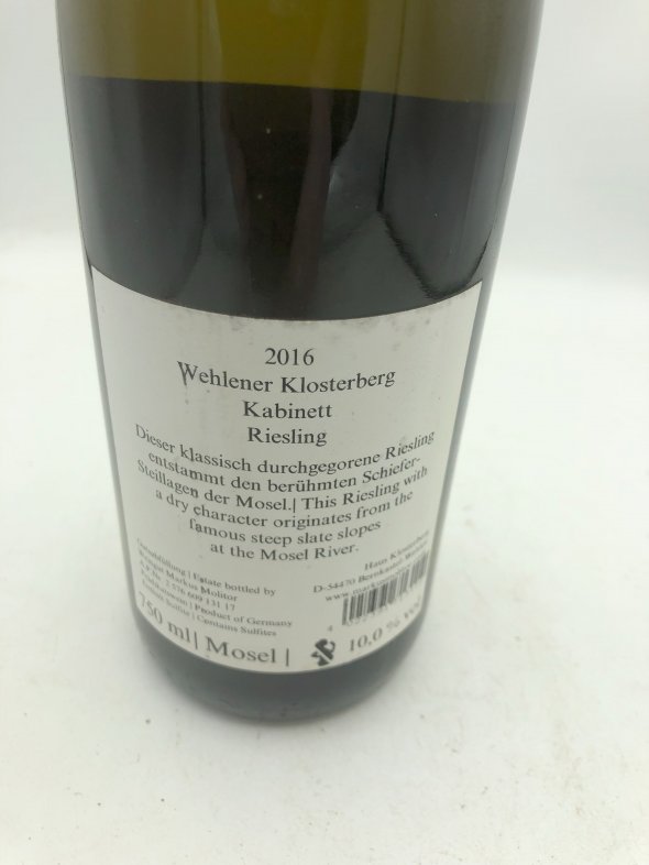 Markus Molitor, Wehlener Klosterberg Riesling Kabinett, Mosel