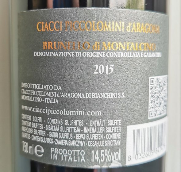 Ciacci Piccolomini d'Aragona, Brunello di Montalcino