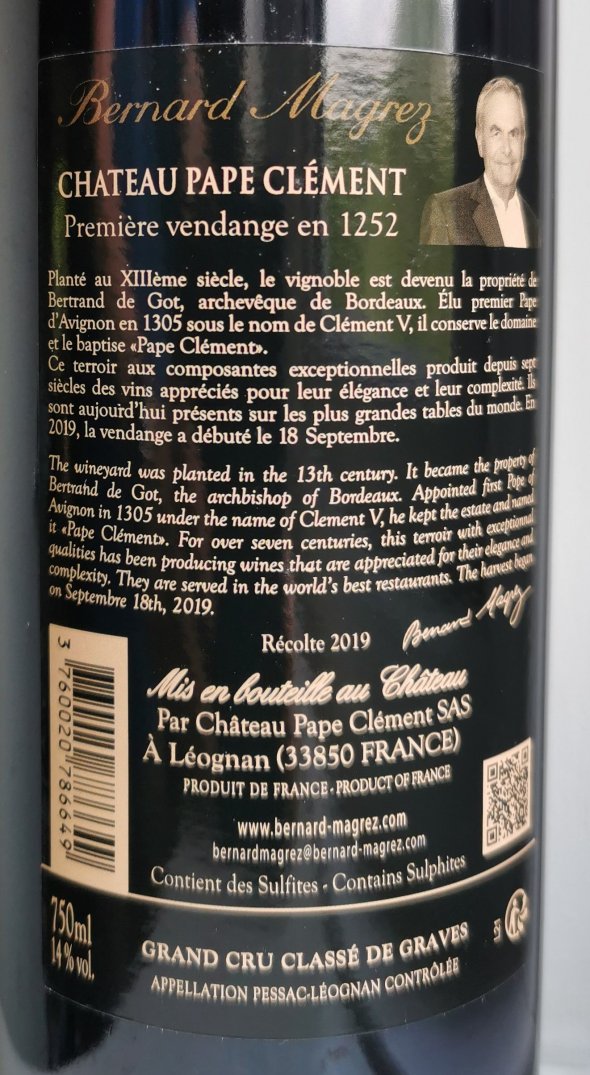 Chateau Pape Clement Cru Classe, Pessac-Leognan
