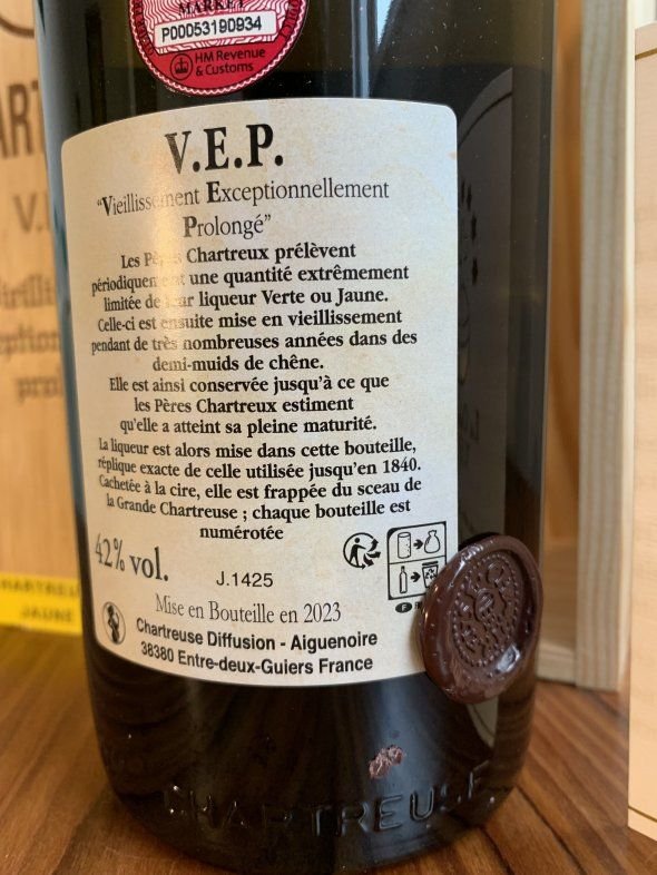 Chartreuse, Yellow Jaune VEP Liqueur