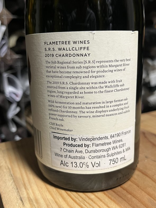 Flametree, S.R.S. Walcliffe Chardonnay, Margaret River